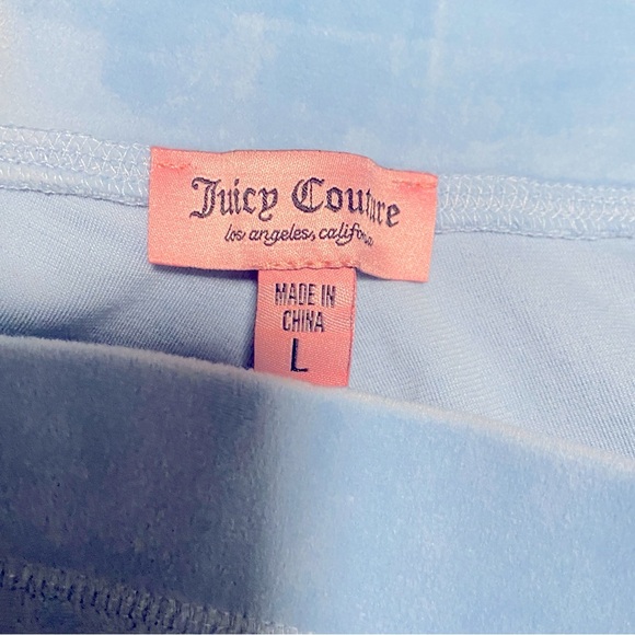 NWT OG Juicy Couture Diamanté Velour Tracksuit Set in Heritage Blue -Size L - Picture 5 of 12